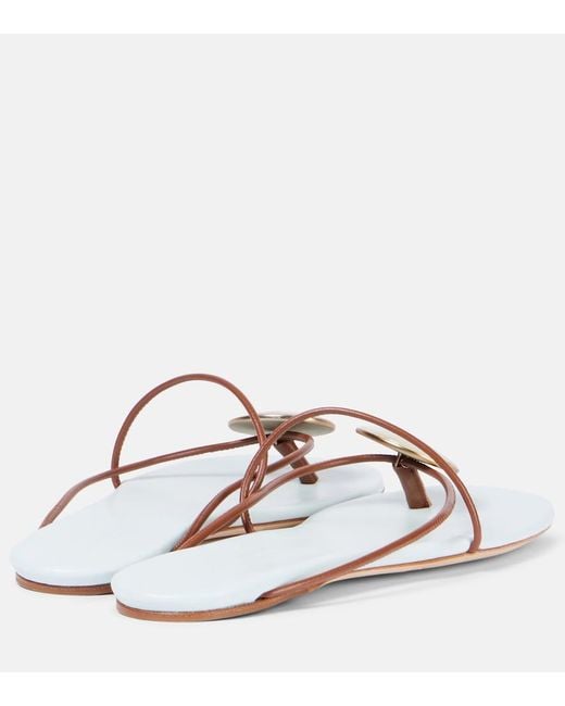 Christopher Esber White Doma Embellished Leather Sandals