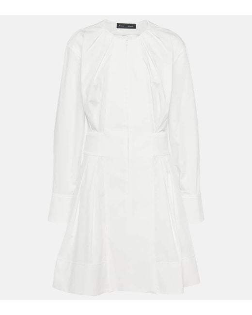 Vestido Eileen de popelin de algodon Proenza Schouler de color White