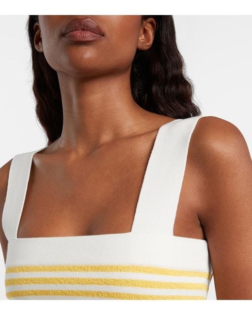 Posse Yellow Ari Striped Crop Top