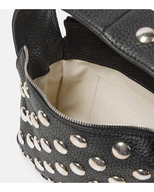 Khaite Metallic Elena Small Studded Leather Shoulder Bag