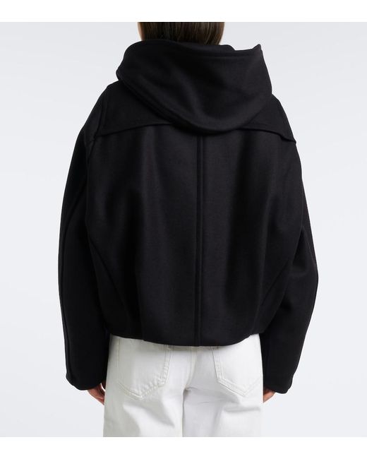 Isabel Marant Black Trixie Wool And Cashmere Hooded Jacket
