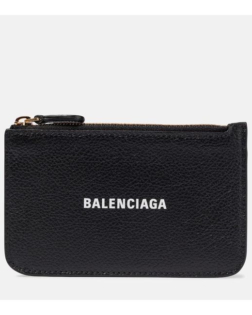 Balenciaga Black Portemonnaie Cash aus Leder