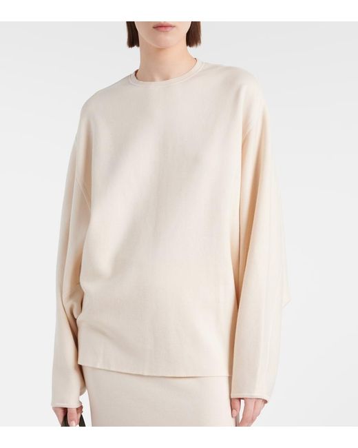 FFORME Natural Oversized Wool And Cotton Sweater