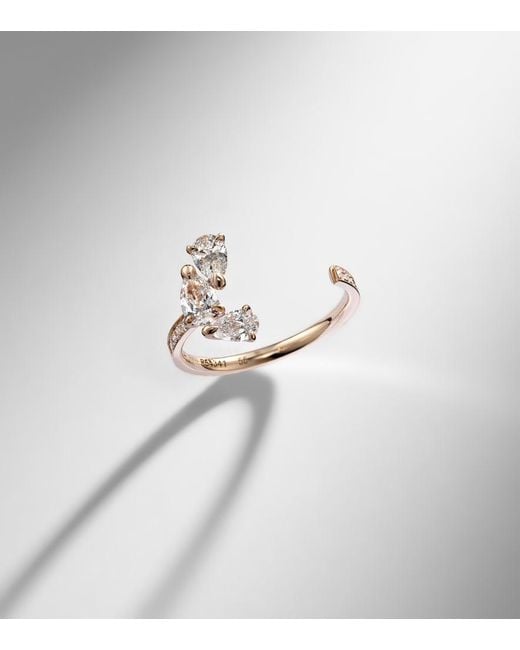 Repossi White Serti Sur Vide 18Kt Rose Ring With Diamonds