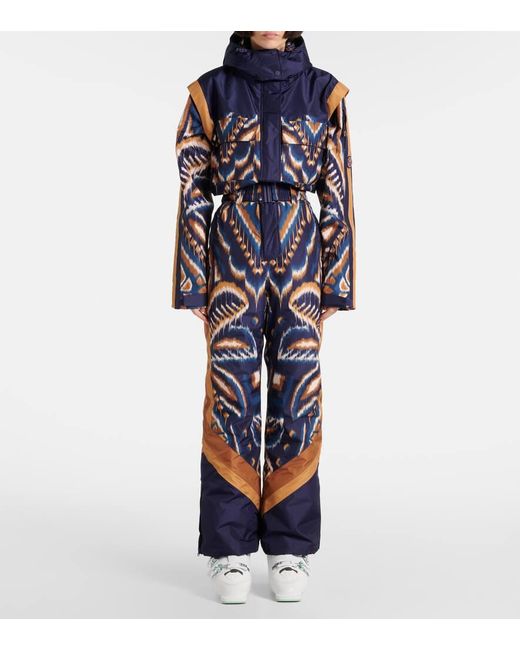 Farm Rio Blue Pineapple Ikat Ski Suit