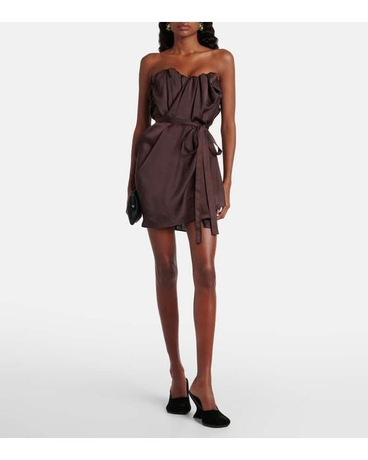 Vestido Corse Susana Drapeado Vivienne Westwood de color Brown