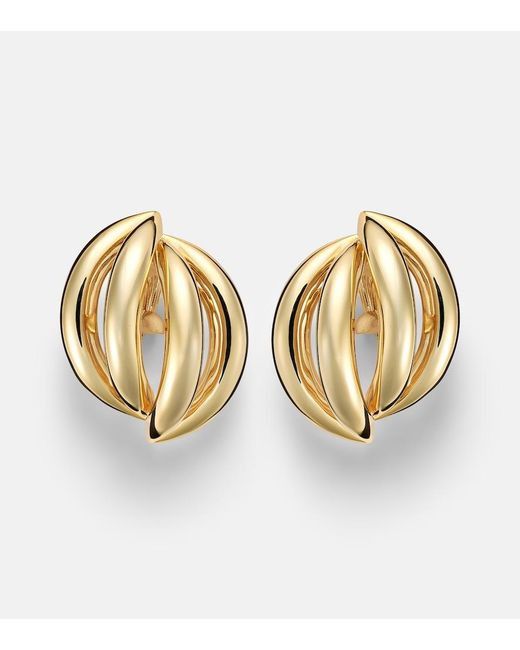 Jennifer Fisher Metallic Abstract Line-Plated Clip-On Earrings