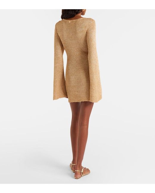 Bananhot Natural Rey Cutout Sequined Minidress