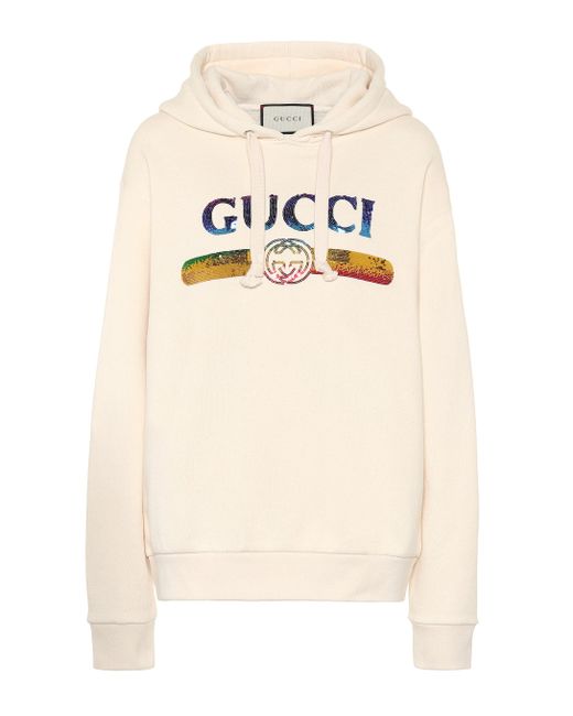 Gucci Multicolor Sequined Cotton Hoodie