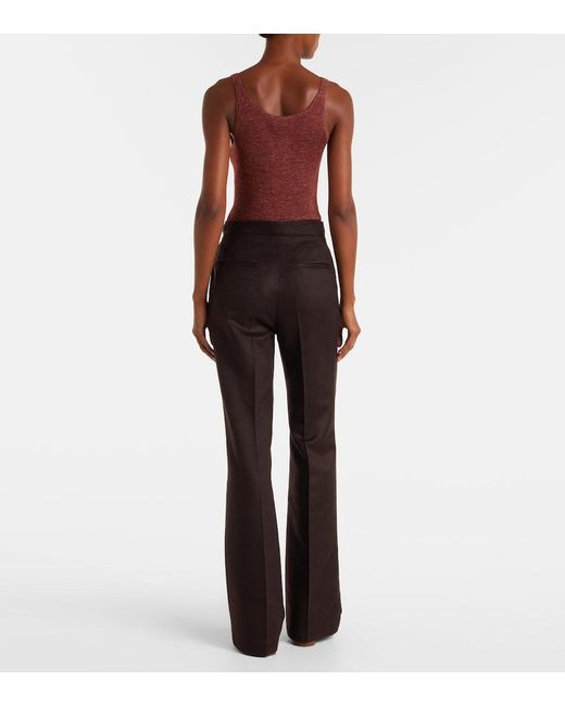 Gabriela Hearst Brown Vesta Silk Flared Pants