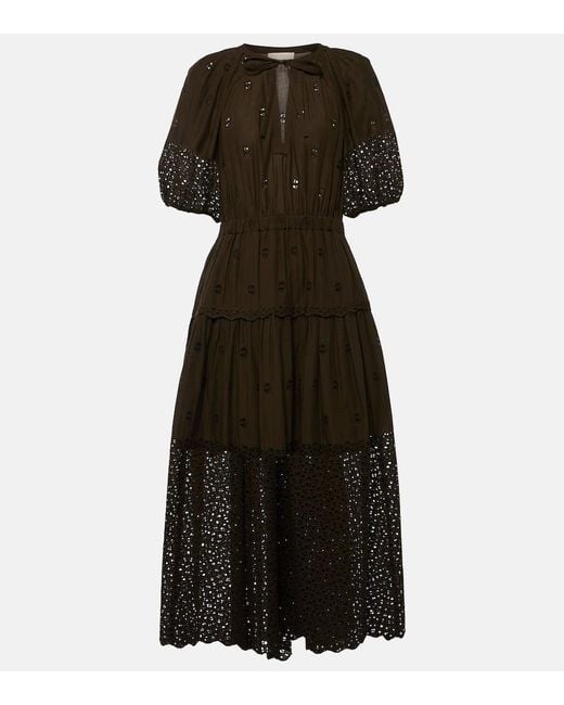 Abito Midi Nova di Ulla Johnson in Black