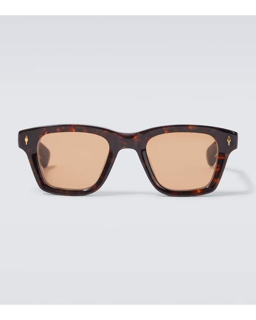 Jacques Marie Mage Brown X Glenn Gould Sonata 30 Square Sunglasses for men
