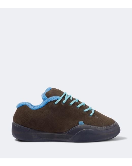 ERL Brown Vamp Skate Suede Sneakers for men