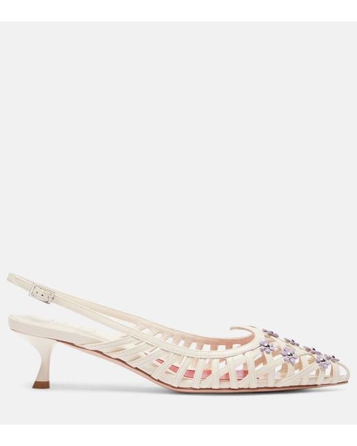 Roger Vivier Pink I Love Leather Slingback Pumps
