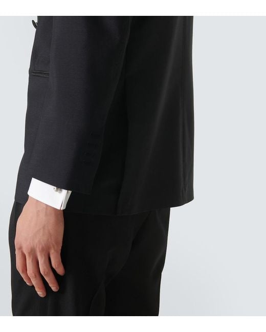 Rubinacci Blue Wool Tuxedo Jacket for men