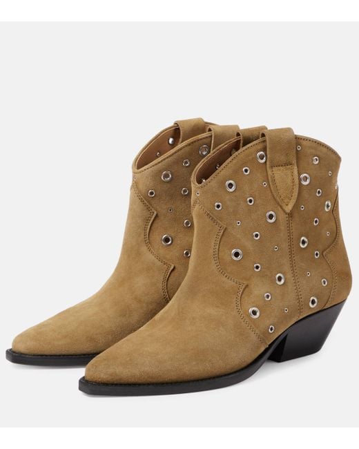 Isabel Marant Brown Dewina Suede Ankle Boots