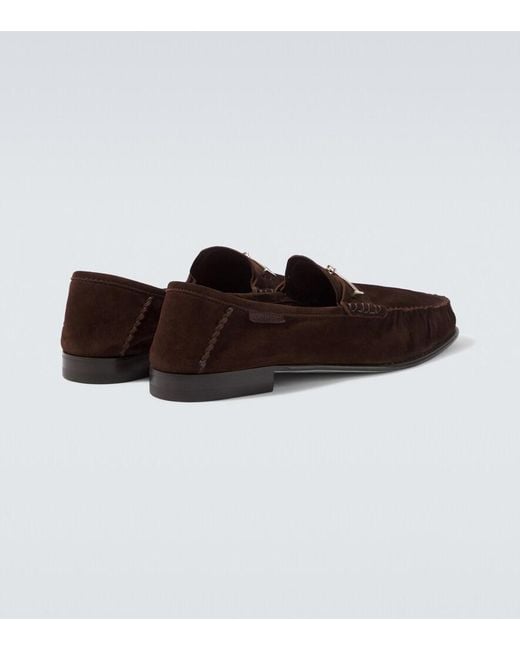 Tom Ford Brown Suede Loafers for men