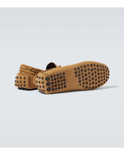 Tom Ford White Suede Driving Shoes for men