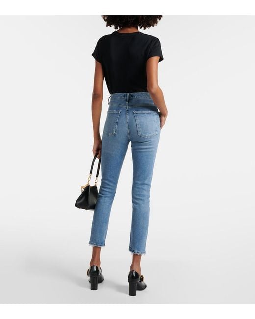 Agolde Blue Nico High-Rise Skinny Jeans