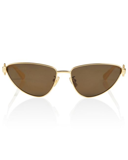 Bottega Veneta Turn Cat-eye Sunglasses in Brown | Lyst