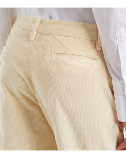 Eleventy Natural New York Cotton-Blend Tapered Pants