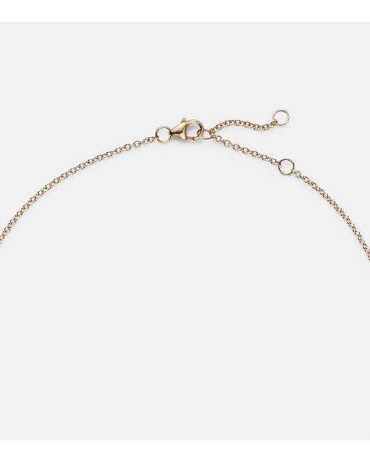 Yvonne Léon White Crabe Coquillage 9Kt Pendant Necklace With Malachite And Diamonds