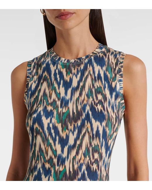 Vestido Midi Orla De Jersey Estampado Ulla Johnson de color Multicolor