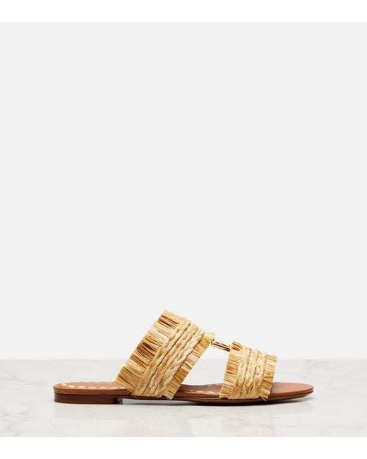 Dolce & Gabbana Brown Dg Braided Raffia-Effect Sandals