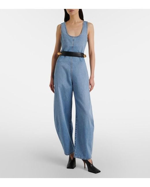 Alaïa Blue Denim Jumpsuit