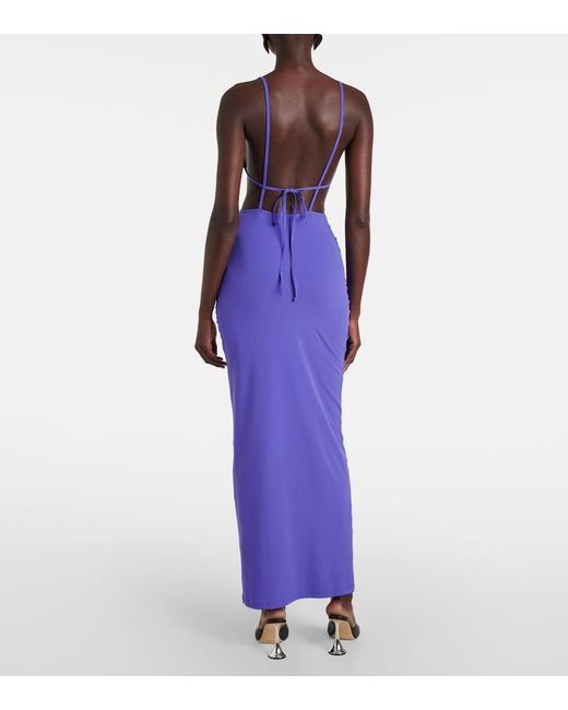 Christopher Esber Blue Cutout Maxi Dress