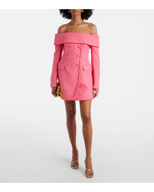 Rebecca Vallance Pink Montana Crepe Minidress
