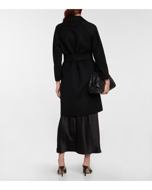 Max Mara Black Arona Wool Coat
