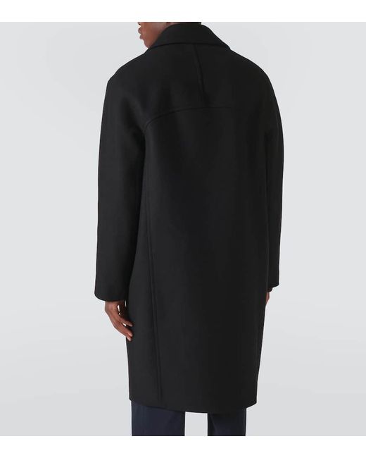 Dries Van Noten Mantel Aus Einem Wollgemisch in Black für Herren