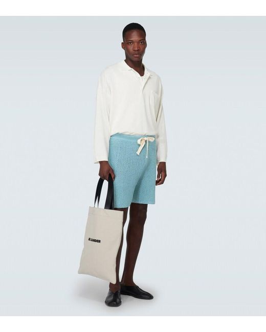 Commas Oversize Polopullover in White für Herren