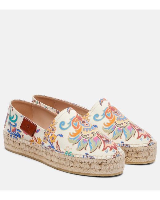 Espadrilles A Fleurs Etro en coloris Pink