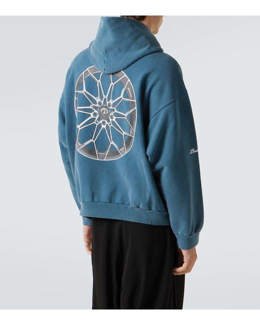 BALENCIAGA x Lamborghini プリント コットン ジップパーカー Balenciaga Men's Balenciaga x Automobili Lamborghini Printed