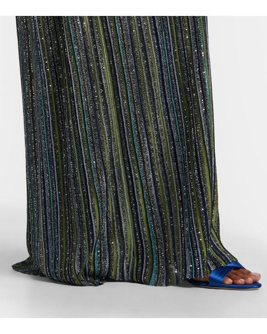 Missoni Gray Striped Lame Gown