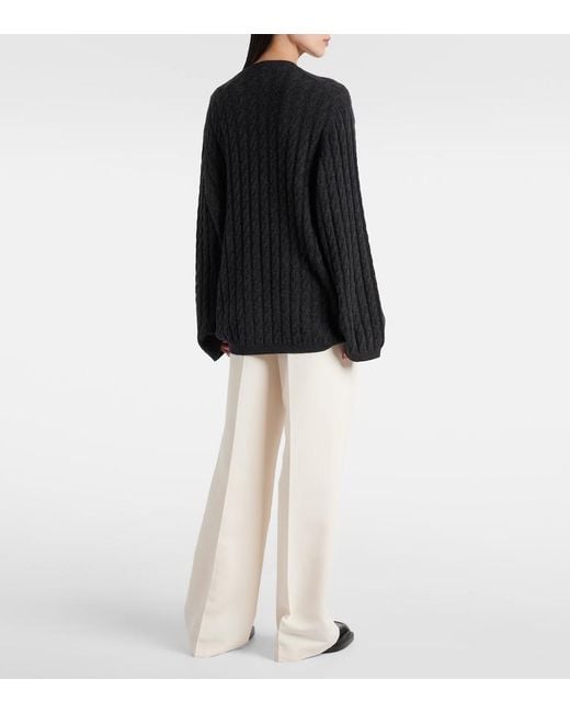 Jardin Des Orangers Black Wool And Cashmere Sweater