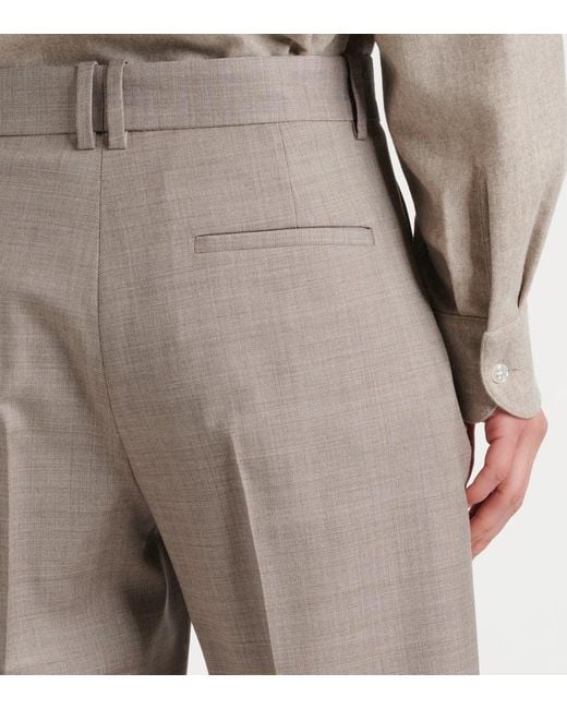 Pantalon Droit Diane En Laine The Row en coloris Gray