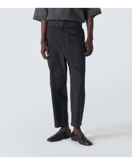 Pantalon fuseau en coton melange Lemaire pour homme en coloris Black