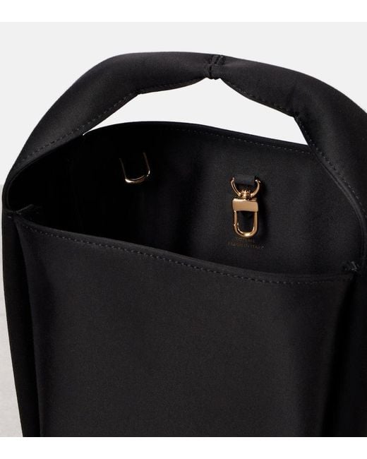 Totême  Black Tote Petite Aus Satin
