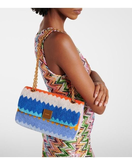 Missoni Blue Zigzag Small Shoulder Bag