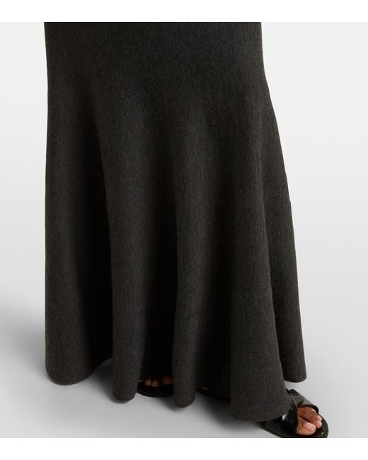 Khaite Black Margo Wool Maxi Dress