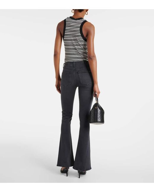 7 For All Mankind Blue High-Rise Bootcut Jeans