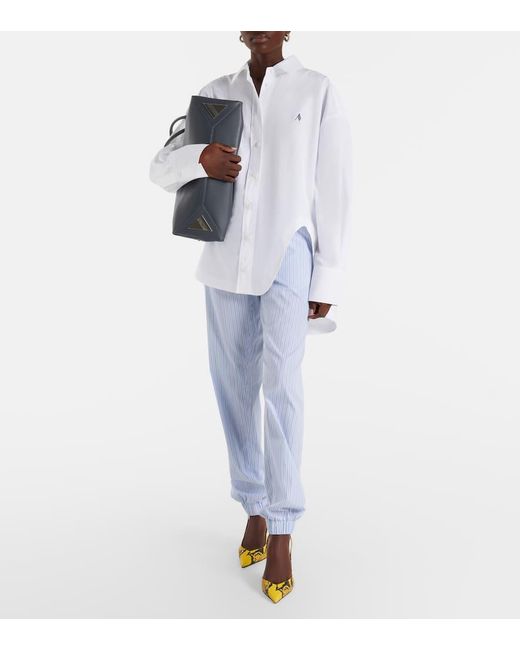 The Attico White Diana Oversized Cotton Shirt