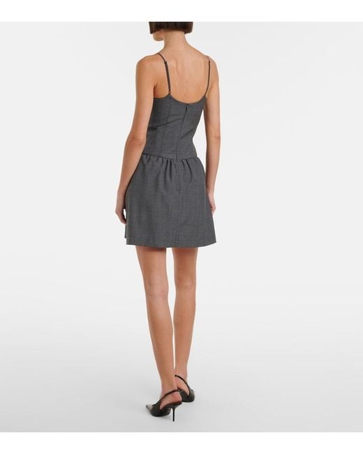 ShuShu/Tong Black Pleated Minidress