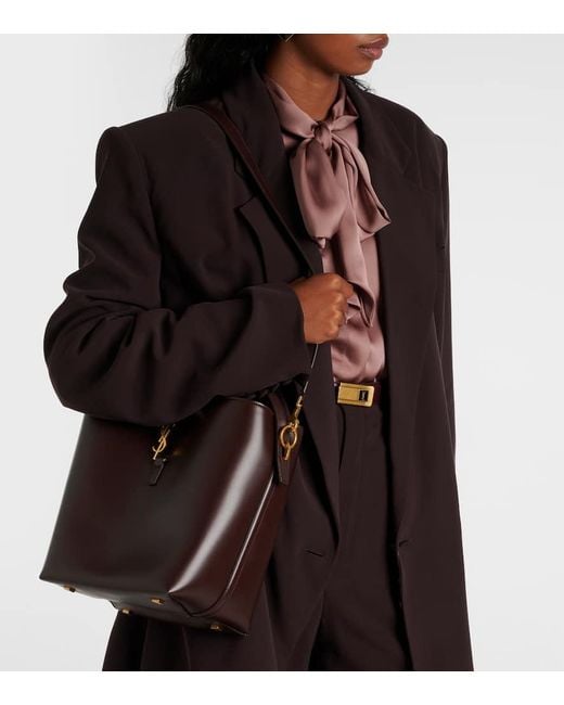 Sac Seau Le 37 En Cuir Saint Laurent en coloris Brown