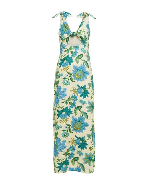 Sir. The Label Alexandre Floral Linen Midi Dress in Green | Lyst