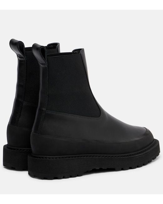 Le Monde Beryl Black Dolomite Leather Chelsea Boots