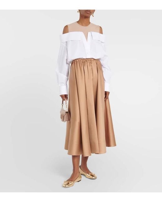 Jimmy Choo Natural Ballerinas Elme Aus Metallic-Leder